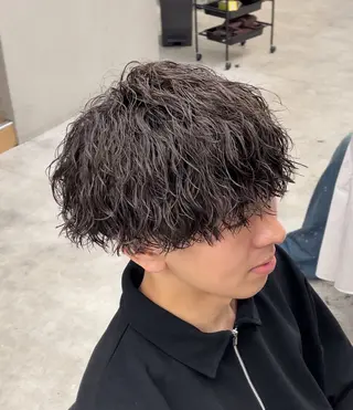 ショート パーマ メンズ メンズパーマ/新潟/ 万代／田崎亮🌟のヘアスタイル