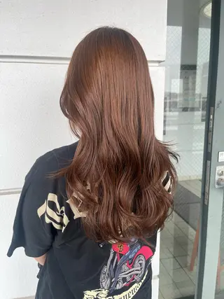 ロング 髪質改善×ブリーチ 無しWカラー🫧天神のヘアスタイル
