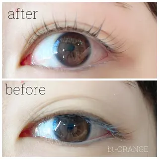 マツエク・マツパ ﾋﾞｭｰﾃｨ オレンジのマツエク・マツパデザイン