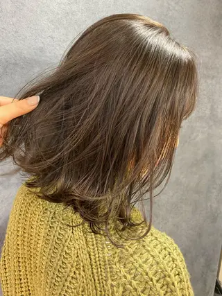 セミロング カラー ヘアアレンジ メンズ キッズ ネイル マツエク・マツパ 透明感カラー🤎 ゆりのヘアスタイル
