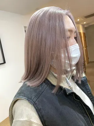 ミディアム カラー 艶ハイトーンブリーチ 🌈小林侑雅のヘアスタイル