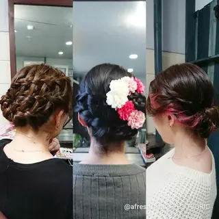 ミディアム ヘアアレンジ 先田 祐介のヘアスタイル