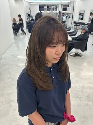セミロング カラー 🫧韓国風透明感 ヘア🫧towaのヘアスタイル