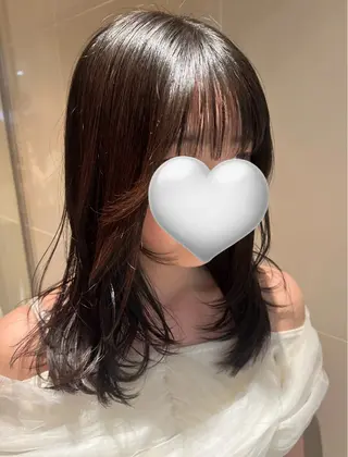 ミディアム カラー ‎💚韓国風レイヤー 🇰🇷💚 ちえのヘアスタイル