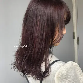 ミディアム カラー レイヤーカット 韓国ヘアayameのヘアスタイル