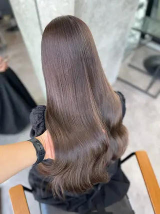 ロング カラー 髪質改善/堀江 ケアカラーtoshiのヘアスタイル