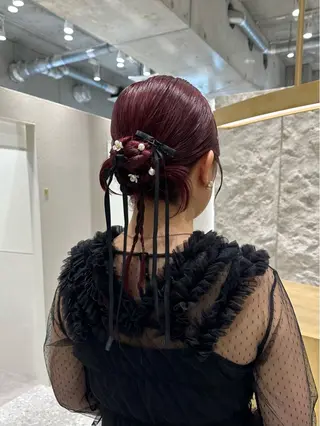 セミロング ヘアアレンジ 銀座/ヘアセット/ 島村美帆のヘアスタイル