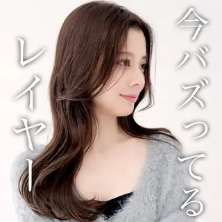 ロング カラー 韓国レイヤー似合わせ 透明感カラー飛我💗のヘアスタイル