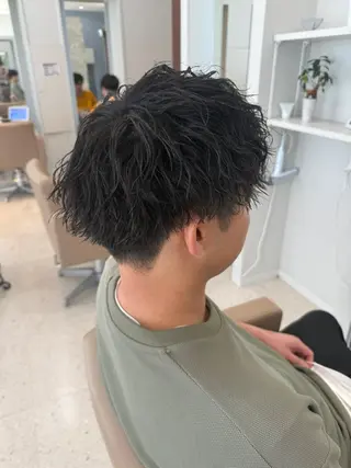 ショート パーマ ヘアアレンジ メンズ キッズ 【メンズパーマ特化】 壱岐祥一朗のヘアスタイル