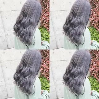 セミロング カラー ヘアアレンジ TAKUMAブリーチ /切りっぱなし🪽のヘアスタイル