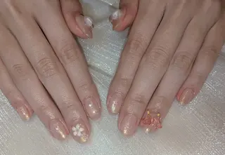 ネイル フィルイン・深爪矯正 長さ出し🎀のネイルデザイン