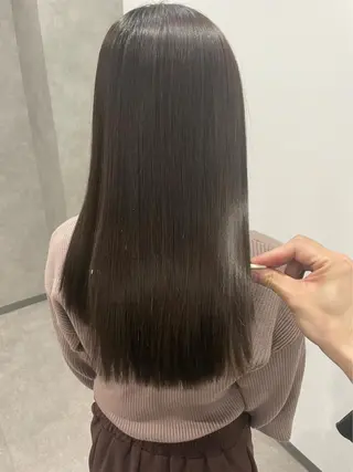 ロング 髪質改善×縮毛矯正 ×艶カラーNAOのヘアスタイル