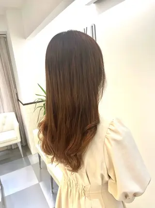 ロング コテ巻き風パーマ 藤澤　知彌のヘアスタイル