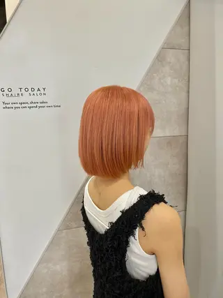 カラー 縮毛矯正×ブリーチ 西 太志のヘアスタイル