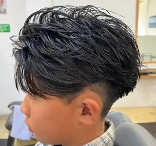 パーマ メンズ 市道 翼のヘアスタイル