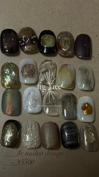 ネイル fig tree所属・fig  tree 地爪育成モニターのネイルデザイン