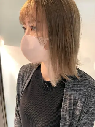 ミディアム カラー ハイライトが 得意なニキです😊のヘアスタイル