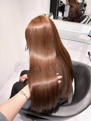 ロング YUKA🤍ベージュ /ミルクティーのヘアスタイル