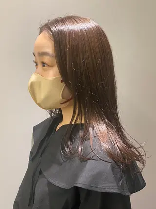 セミロング カラー 韓国好き🇰🇷 美容師MIKUのヘアスタイル