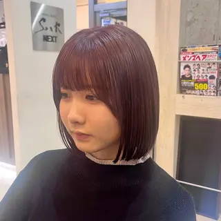 ショート カラー 透明感カラー/ くびれヘア/館岡俊平のヘアスタイル