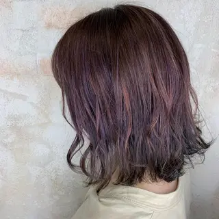 ミディアム カラー 透明感カラー& メンズアイブロウ専門のヘアスタイル