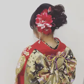 セミロング ヘアアレンジ 駅チカ【ali'i】 アリイ花崎友美☘のヘアスタイル