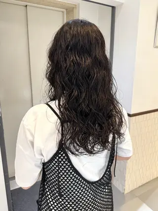 ロング パーマ デジタルパーマ 🌀ボブ　萩原　龍のヘアスタイル