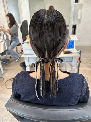 セミロング ヘアアレンジ 🎀ヘアセット/艶髪 /はやしほのか🎀のヘアスタイル