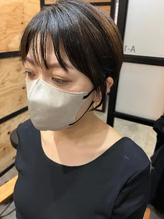 ショート カラー パーマ ヘアアレンジ メンズ キッズ ネイル マツエク・マツパ アイブロウ 久木原 ゆりのヘアスタイル