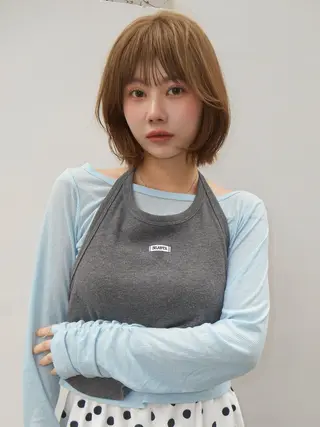 ショート おしゃれボブ/暖色 カラー🧶いろはのヘアスタイル