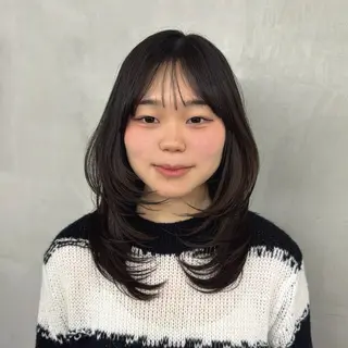 ミディアム Harukaレイヤー /ハッシュカット♡のヘアスタイル