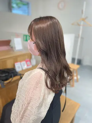 セミロング クニモトハルナ ボブ/柔らかカラーのヘアスタイル