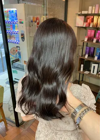 セミロング カラー 矢野 晃平のヘアスタイル