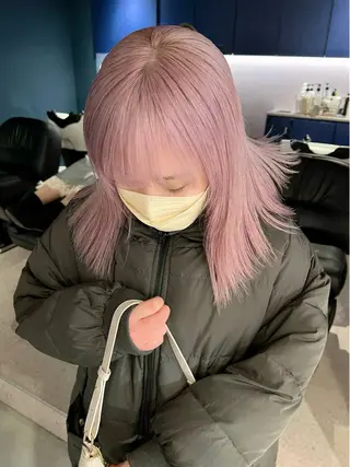 ミディアム カラー 🌈ハイトーン/ボブ 🌈のヘアスタイル