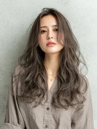 ロング カラー パーマ ヘアアレンジ メンズ 新宿駅近♡友達とOK 🦋W -ワット -のヘアスタイル