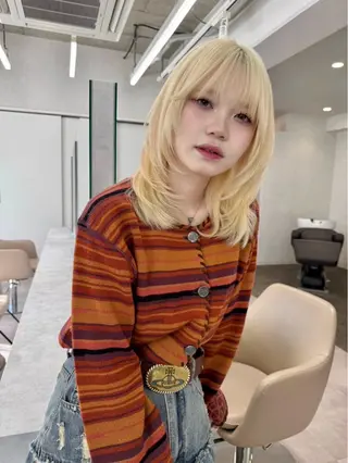 ミディアム 🌼ベージュ/暖色 🌼すずのヘアスタイル