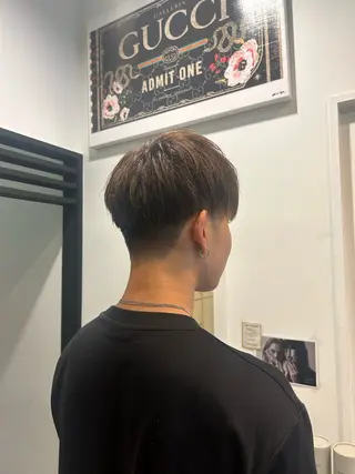 メンズ ツヤ感オリーブカラー /mei✨️のヘアスタイル