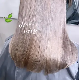 セミロング カラー ヘアアレンジ 透明感カラー×小 顔レイヤー♡ヒデさんのヘアスタイル
