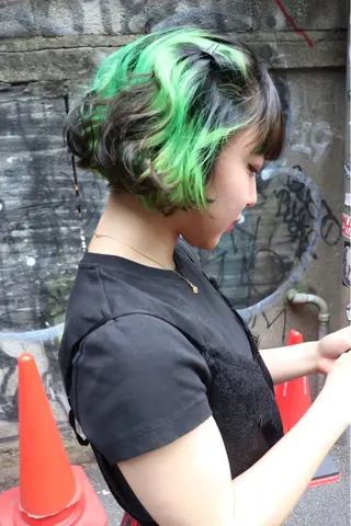 ミディアム カラー ヘアアレンジ @kyoniyy KYONIのヘアスタイル