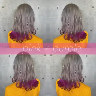 セミロング カラー 髪質改善/ブリーチ /長山遼太郎のヘアスタイル