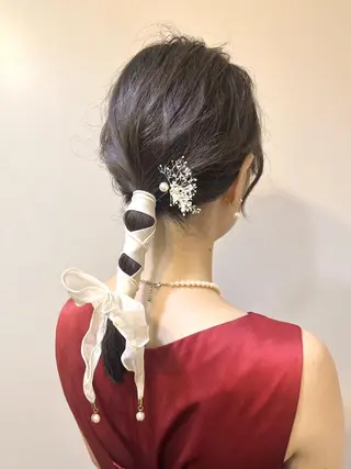 ヘアアレンジ 🤍ヘアセット.ヘア アレンジ湯山詩織🤍のヘアスタイル