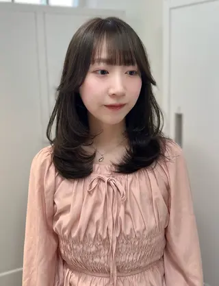カラー ヘアアレンジ 似合わせ顔まわり カット💛森尾真由美のヘアスタイル
