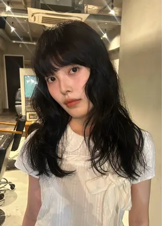 ロング パーマ 石原 実のヘアスタイル