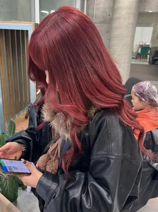 ロング azusa/心斎橋/ ハイトーンカラーのヘアスタイル