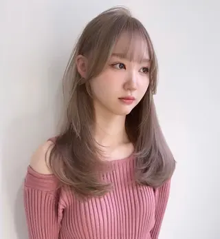 セミロング カラー risako🇰🇷 韓国ヘア/レイヤーのヘアスタイル