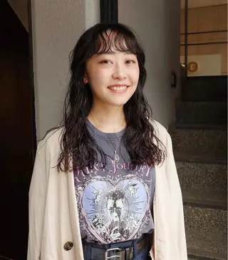 ロング 💖原宿パーマモデル 愛💗のヘアスタイル