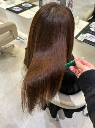 ロング 髪質改善・縮毛矯正 濱　泰賀のヘアスタイル