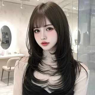 ロング hina/艶カラー/ 縮毛矯正/梅田のヘアスタイル