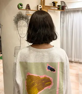 ミディアム カラー 七彩 ななせのヘアスタイル