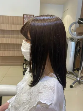 セミロング まとまる艶髪艶カラー 🤍内田さわか🎀のヘアスタイル